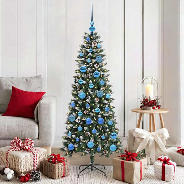 vidaXL &Aacute;rvore de Natal Artificial Verde 150 cm PVC, Pl&aacute;stico e A&ccedil;o