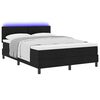 vidaXL Cama Box com colch&atilde;o com led Preto 160 x 200 cm tecido