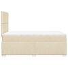 vidaXL Cama boxspring com colch&atilde;o 120x190 cm tecido cor creme