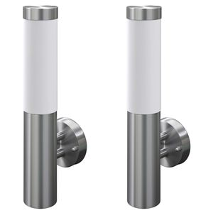 Candeeiros met&aacute;licos de parede, &agrave; prova de &aacute;gua, 2 pcs