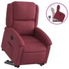 vidaXL Poltrona reclin&aacute;vel elevat&oacute;ria tecido vermelho tinto