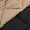vidaXL Duvet de Ano Inteiro Preto e Taupe 220 x 155 cm Microfibra