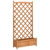 vidaXL Vaso com treli&ccedil;a 90x35x180 cm madeira de abeto maci&ccedil;a castanho