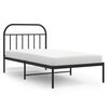 vidaXL Estrutura de cama com cabeceira 100x190 cm metal preto