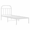 vidaXL Estrutura de cama sem colch&atilde;o com cabeceira 75x190 cm branco