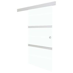 vidaXL Porta deslizante batente suave vidro ESG/alum&iacute;nio 76x205 cm