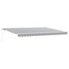 vidaXL Toldo retr&aacute;til manual 450x300 cm antracite e branco