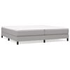 vidaXL Estrutura de cama com molas 200x200 cm tecido cinzento-claro