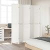 vidaXL Biombo com 6 pain&eacute;is madeira de paulownia maci&ccedil;a branco