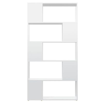 vidaXL Estante/divisória 80x24x155 cm contraplacado branco brilhante