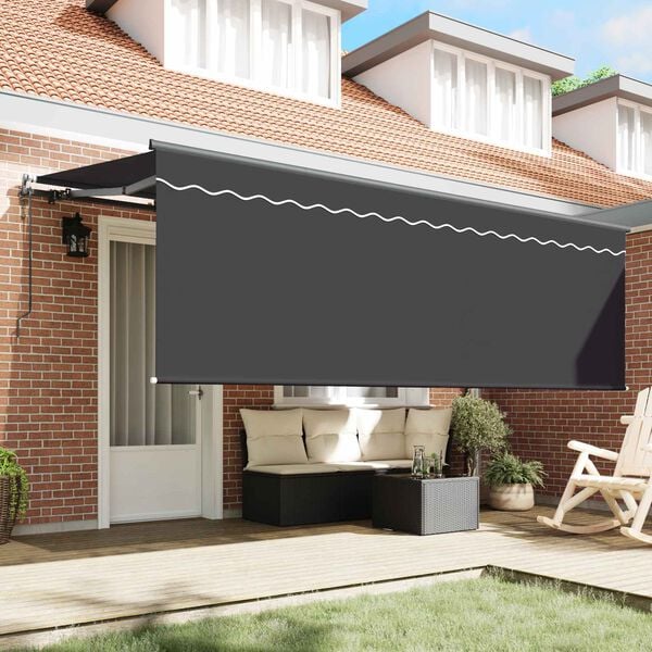 vidaXL Toldo Retr&aacute;til Antracite 400 x 200 cm Poli&eacute;ster e Alum&iacute;nio