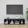 vidaXL M&oacute;veis de TV 4 pcs derivados de madeira cinzento brilhante