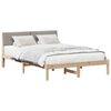 vidaXL Estrutura da cama com cabeceira Marrom e taupe 140 x 190 cm