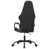 vidaXL Cadeira gaming de massagens couro artificial preto e vermelho