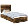 vidaXL Cama com Armazenamento com gaveta Carvalho Defumado 90 x 200 cm