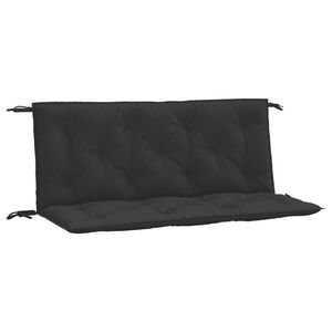 vidaXL Almofad&otilde;es banco jardim 2 pcs 120x50x7cm tecido oxford preto