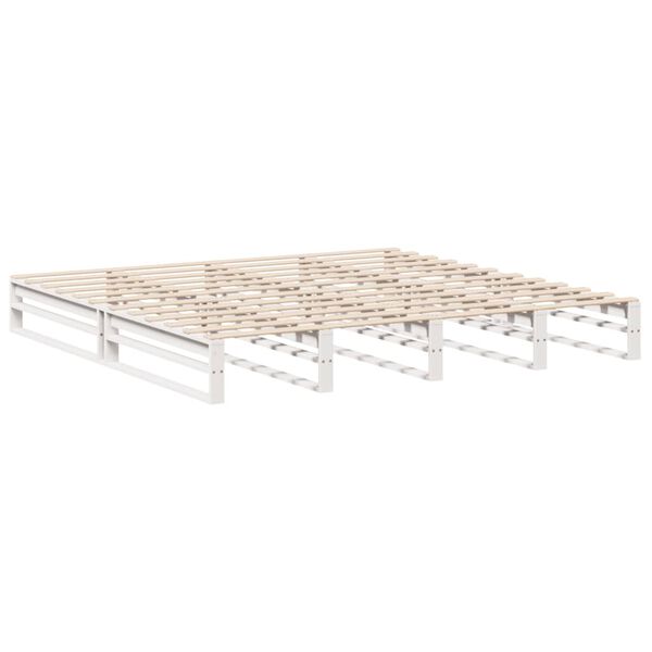 vidaXL Cama sem colch&atilde;o 180x200 cm madeira de pinho maci&ccedil;a branco