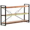 vidaXL Estante c/ 3 prateleiras 140x30x80cm madeira recuperada maci&ccedil;a