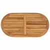 vidaXL Tampo de Mesa Oval Madeira de Teca S&oacute;lida Natural