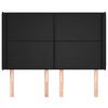 vidaXL Cabeceira de cama c/ abas couro artif. 147x16x118/128 cm preto