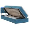 vidaXL Cama de Armazenamento LED com Colch&atilde;o Azul Escuro 90 x 190 cm