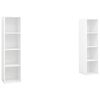 vidaXL M&oacute;veis de TV 2 pcs 142,5x35x36,5 cm contraplacado branco
