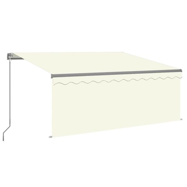 vidaXL Toldo retr&aacute;til manual com estore 3x2,5 m cor creme