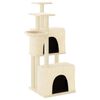 vidaXL &Aacute;rvore para gatos c/ postes arranhadores sisal 122 cm cor creme