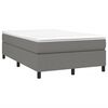vidaXL Cama boxspring com colch&atilde;o 120x190 cm tecido cinzento-escuro