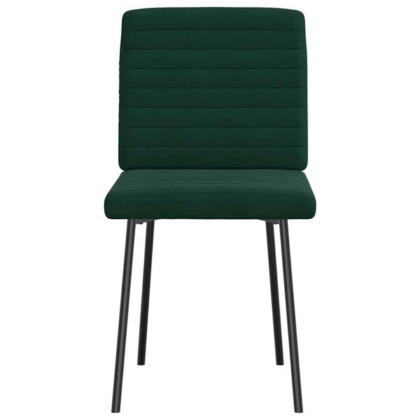 vidaXL Cadeiras de jantar 2 pcs veludo verde-escuro