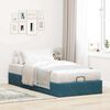 vidaXL Ottoman Bed Frame No Colchão Azul Escuro 90x190 cm Veludo
