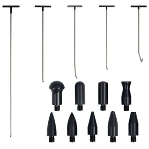 vidaXL Conjunto repara&ccedil;&atilde;o de mossas s/ repintura 5 pcs a&ccedil;o inoxid&aacute;vel