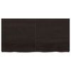vidaXL Tampo de mesa 120x60x(2-6) cm carvalho tratado castanho-escuro