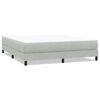 vidaXL Cama com molas sem colch&atilde;o 180x220 cm veludo cinza-claro