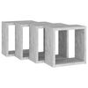 vidaXL Prateleiras parede forma de cubo 4 pcs 30x15x30cm cinza cimento