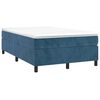 vidaXL Cama boxspring com colch&atilde;o 120x200 cm veludo azul-escuro