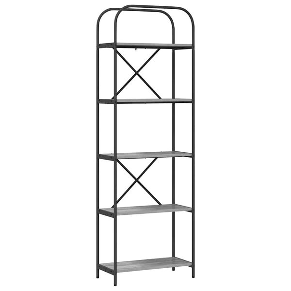 vidaXL Estante Cinza Sonoma 60 x 30 x 183 cm Madeira processada