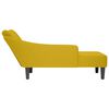 vidaXL Chaise-longue com apoio de braço direito veludo amarelo