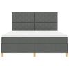 vidaXL Cama Box com colch&atilde;o Cinzento escuro 180 x 200 cm tecido