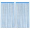 vidaXL Cortinas de fios 2 pcs 140x250 cm azul-claro