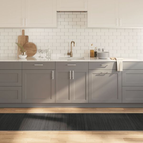 vidaXL Tapete retangular 70x500 cm bambu cinzento