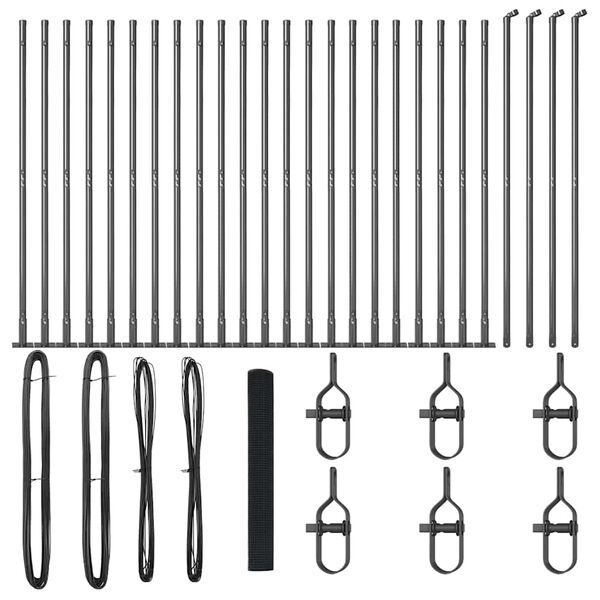 vidaXL Poste de Cerca Cinzeto 50 x 1,2 m (malha de 19 x 19 mm)