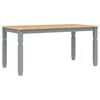 vidaXL Mesa de jantar Corona 160x80x75 cm madeira pinho maci&ccedil;a cinza