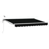 vidaXL Toldo Retr&aacute;til El&eacute;trico Preto e Branco 3 x 2,5 m