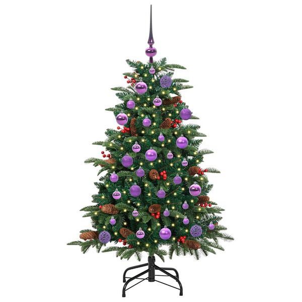 vidaXL &Aacute;rvore de Natal Artificial Verde 120 cm PVC, Metal e Pl&aacute;stico