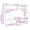 vidaXL Conjunto de m&oacute;vel de TV 5 pcs Madeira antiga Madeira processada