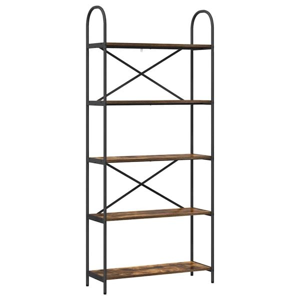 vidaXL Estante Carvalho Defumado 80 x 30 x 183 cm Madeira processada