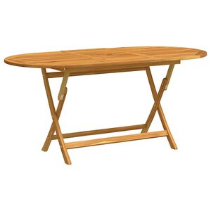 vidaXL Mesa de jardim dobr&aacute;vel 160x85x75 cm madeira eucalipto maci&ccedil;a