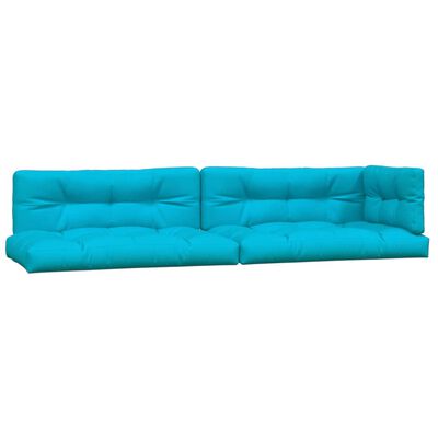 vidaXL Almofadões para sofá de paletes 5 pcs tecido turquesa