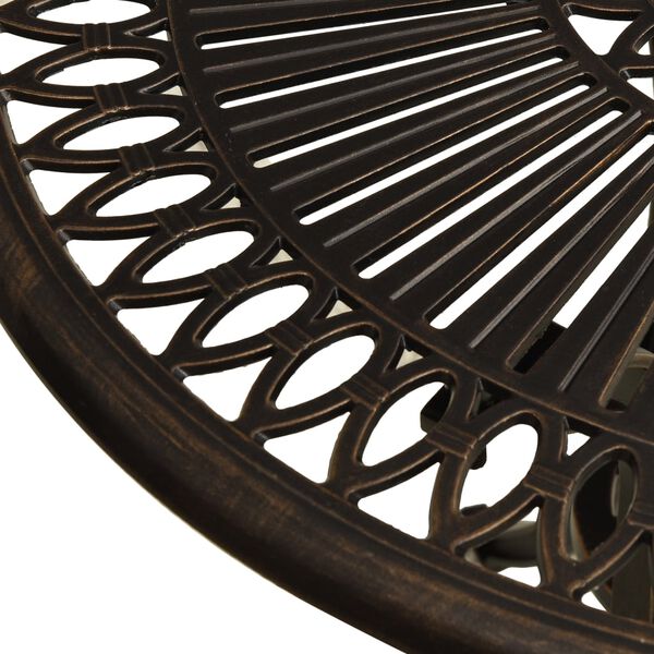 vidaXL Mesa de jardim 62x62x65 cm alumínio fundido bronze